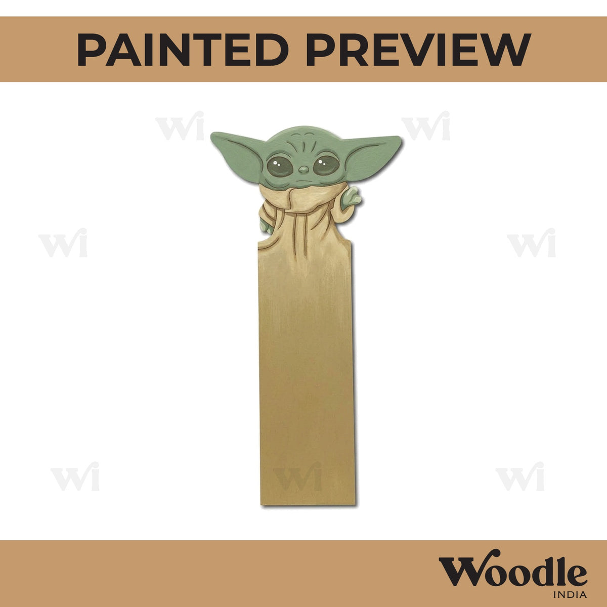 Baby Yoda Star Wars Bookmark Pre Marked MDF Design 1