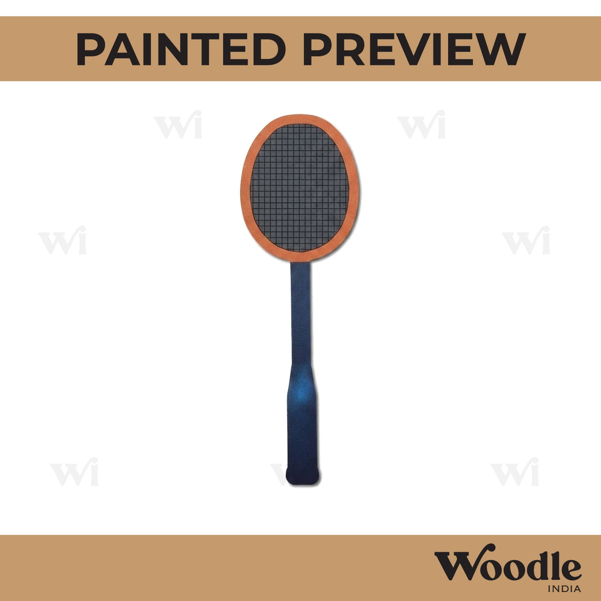 Badminton Racket Pre Marked MDF Design 1