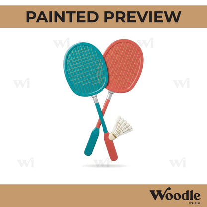 Badminton Rackets Pre Marked MDF Design 1