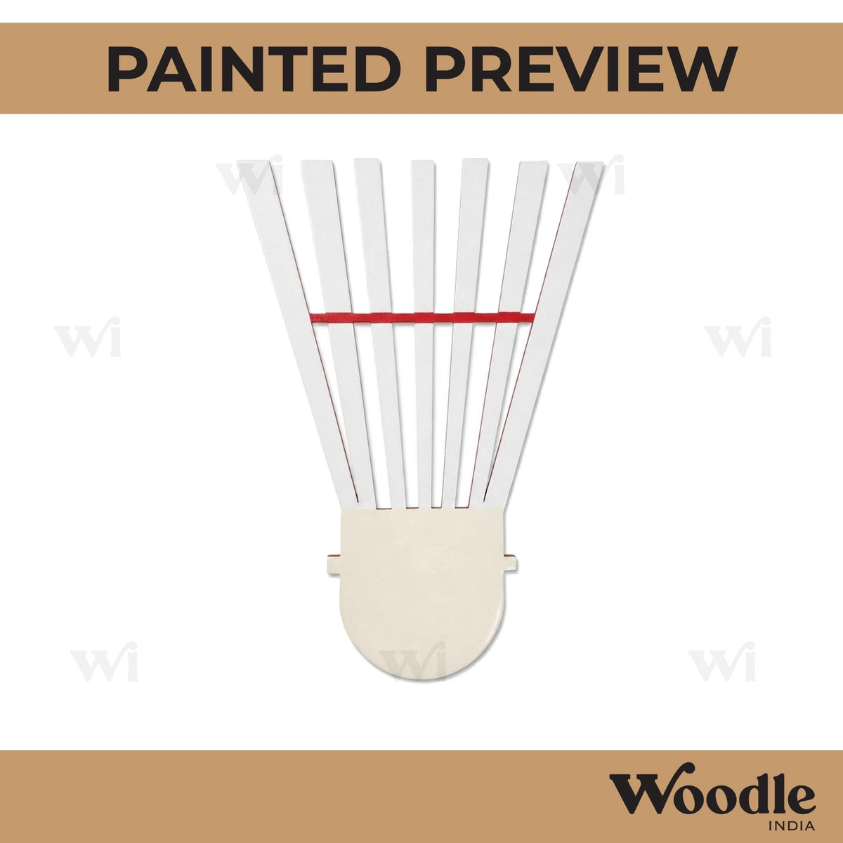 Badminton Shuttlecock Cutout MDF Design 1
