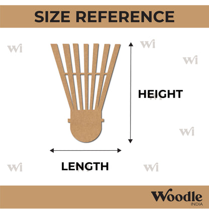 Badminton Shuttlecock Cutout MDF Design 1