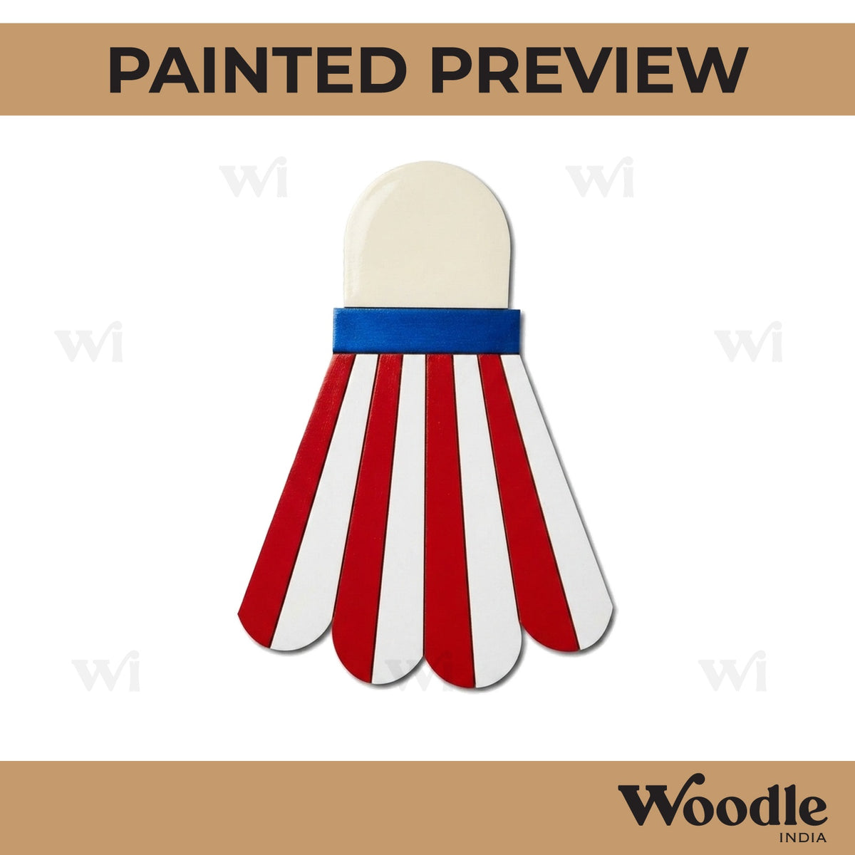 Badminton Shuttlecock Pre Marked MDF Design 1