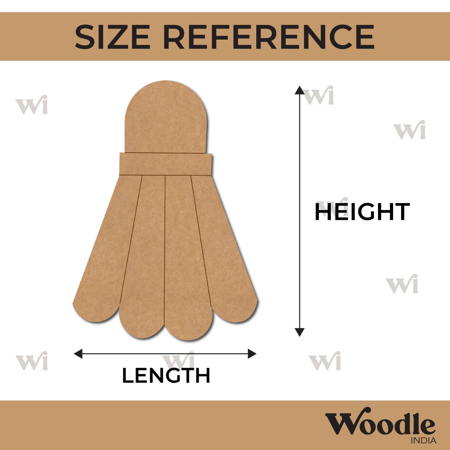 Badminton Shuttlecock Pre Marked MDF Design 1