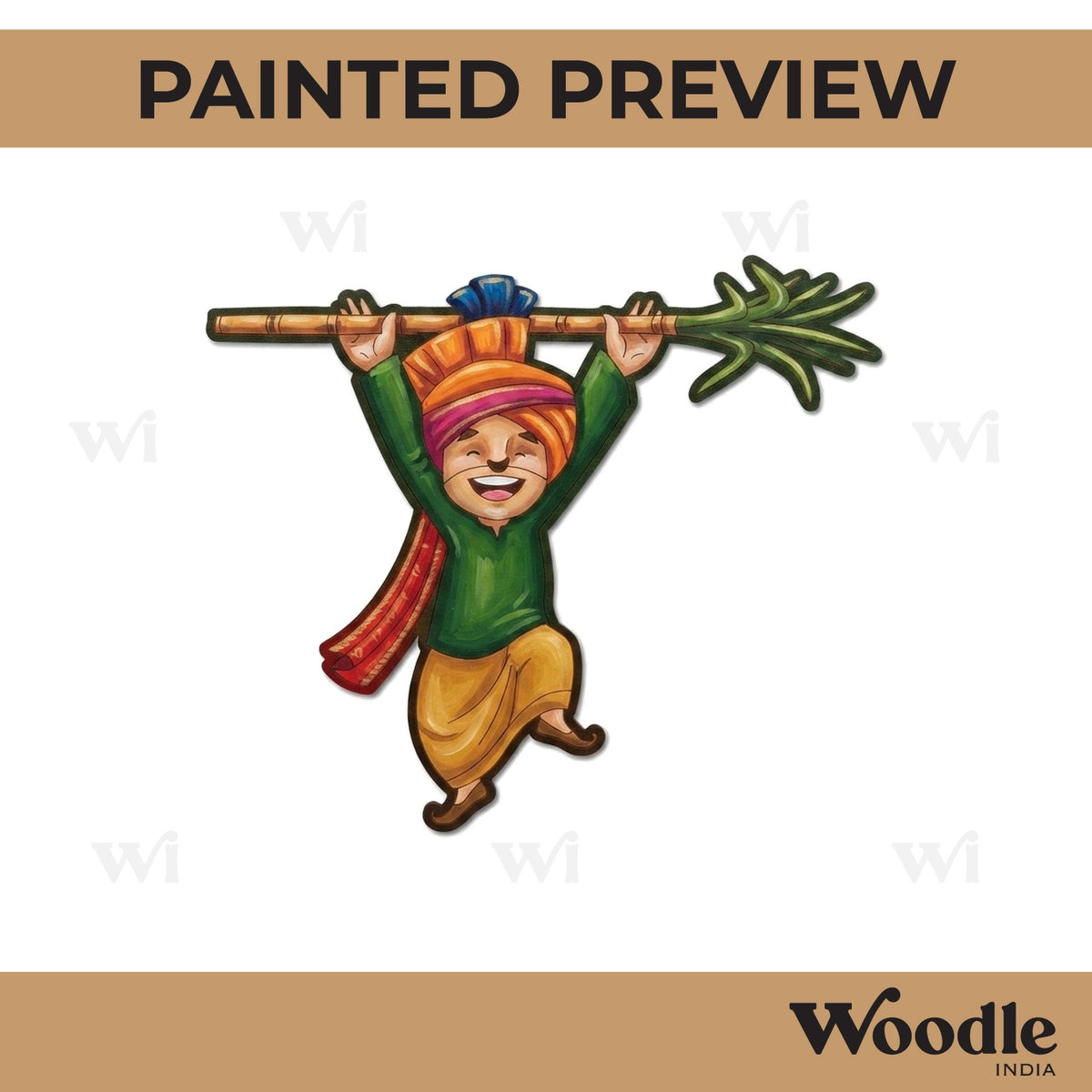 Baisakhi Man Pre Marked MDF Design 1