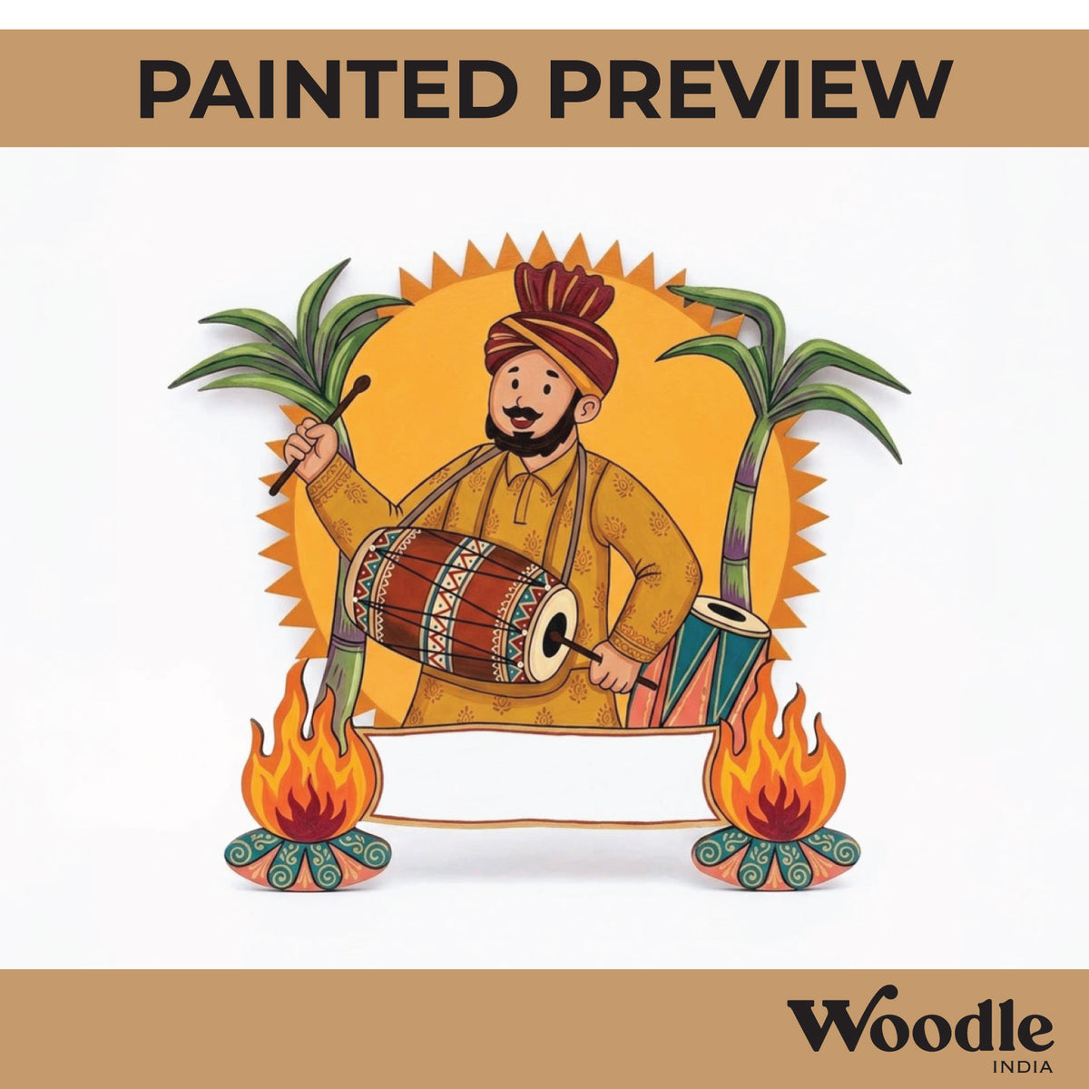 Baisakhi Pre Marked Base MDF Design 1