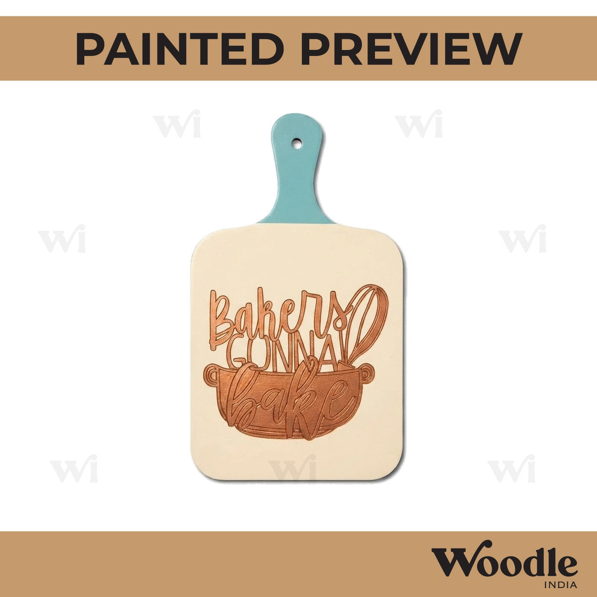 Bakers Gonna Bake Pre Marked Chopping Board MDF Design 1