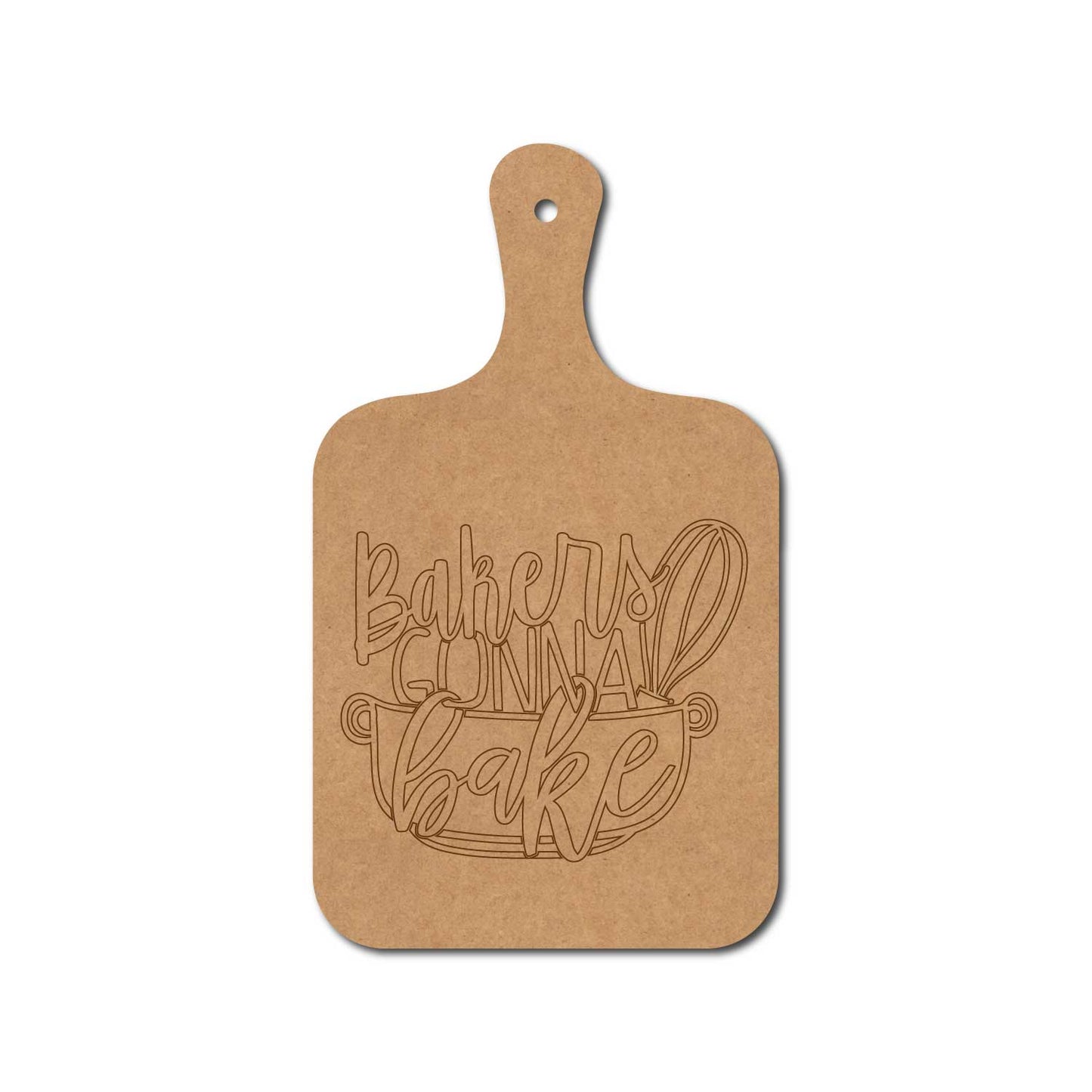 Bakers Gonna Bake Pre Marked Chopping Board MDF Design 1