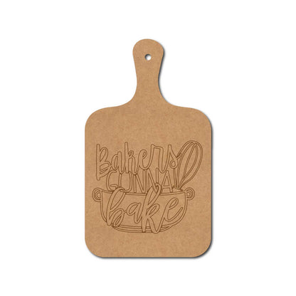 Bakers Gonna Bake Pre Marked Chopping Board MDF Design 1