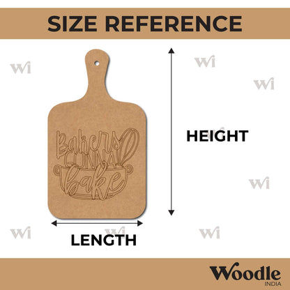 Bakers Gonna Bake Pre Marked Chopping Board MDF Design 1