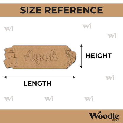 Bakery Theme Nameplate MDF Design 2
