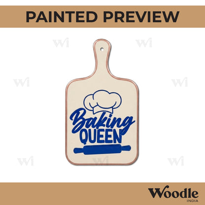 Baking Queen Pre Marked Chopping Board MDF Design 1