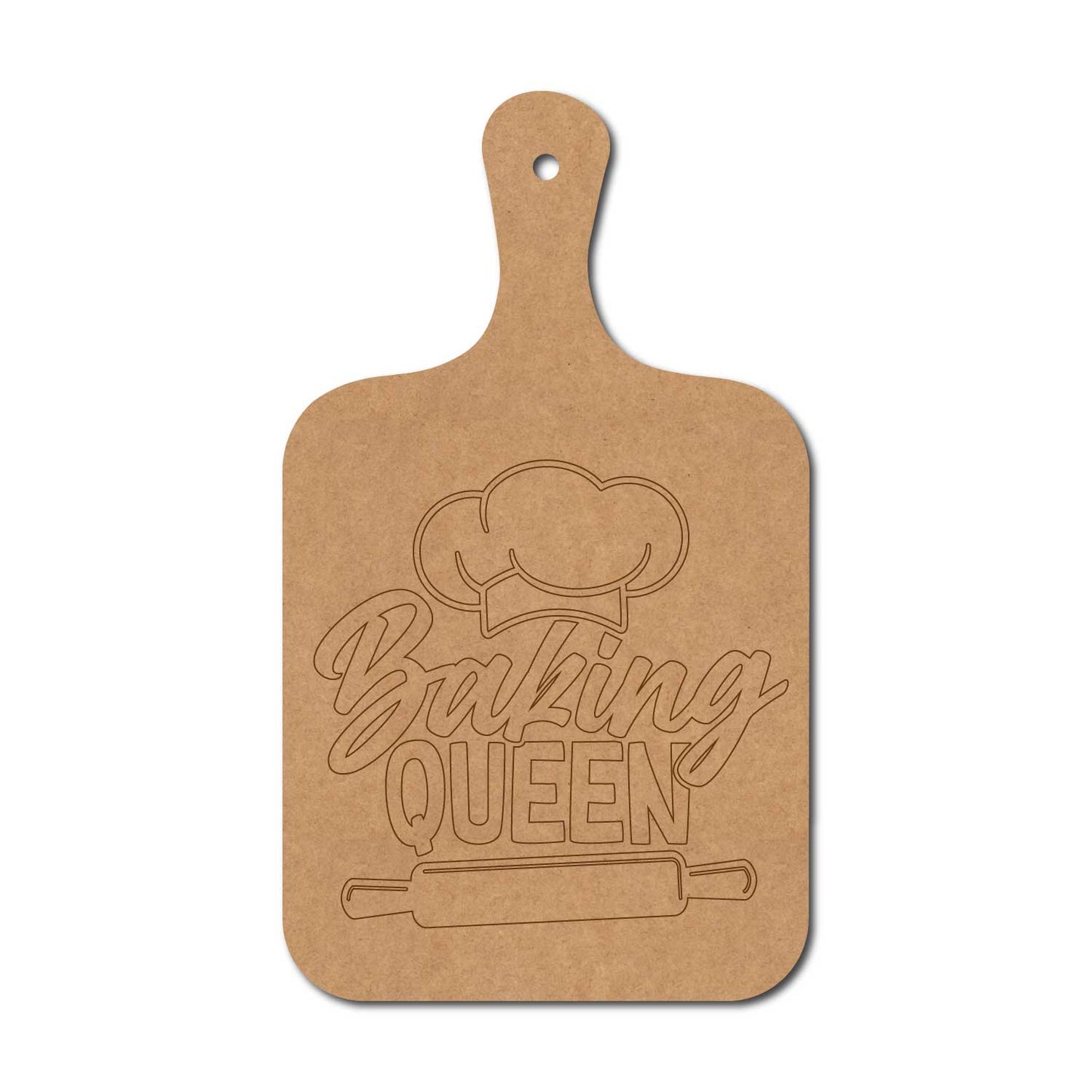 Baking Queen Pre Marked Chopping Board MDF Design 1