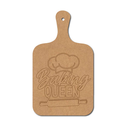 Baking Queen Pre Marked Chopping Board MDF Design 1