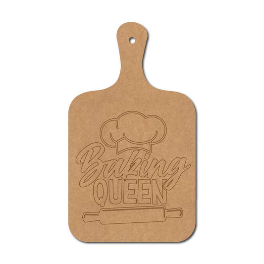 Baking Queen Pre Marked Chopping Board MDF Design 1