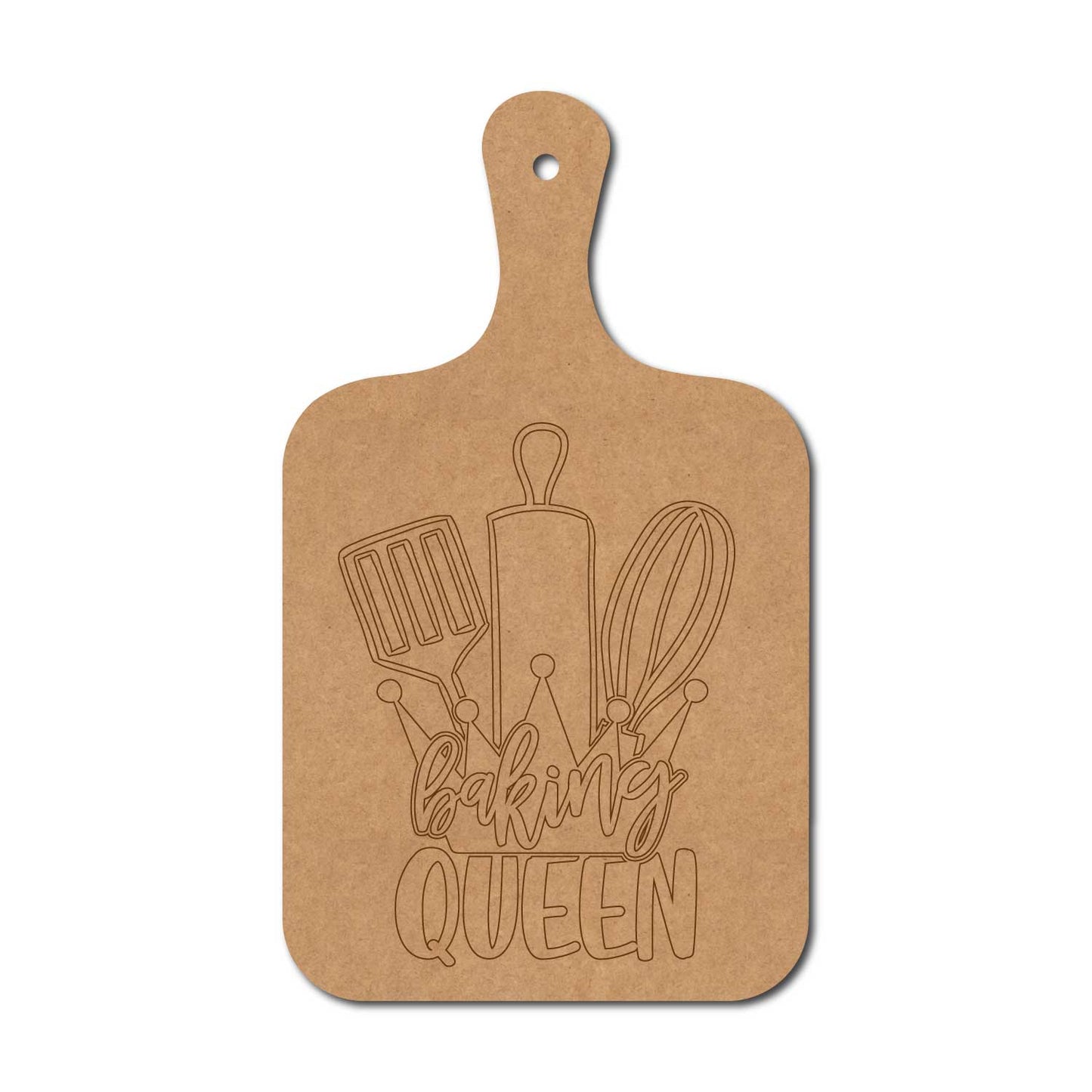 Baking Queen Pre Marked Chopping Board MDF Design 2