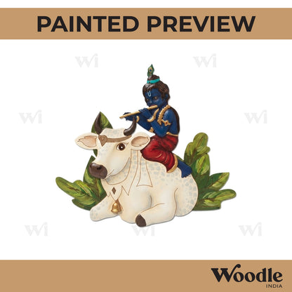 Bal Krishna With Cow Pre Marked MDF Design 1