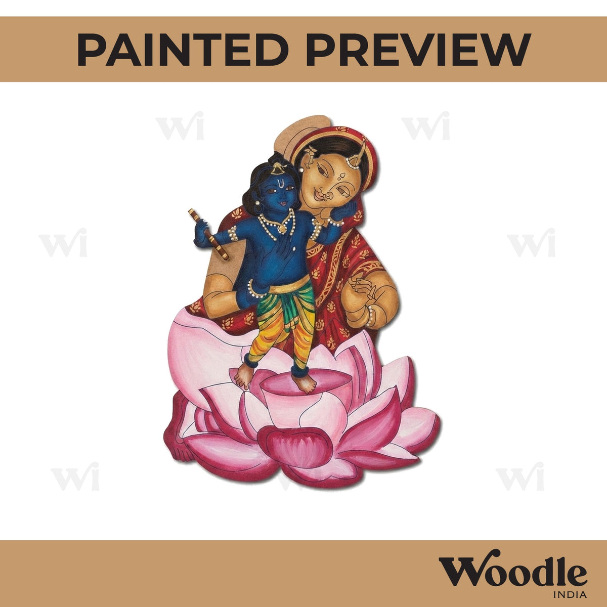 Bal Krishna Yashoda Pre Marked MDF Design 1