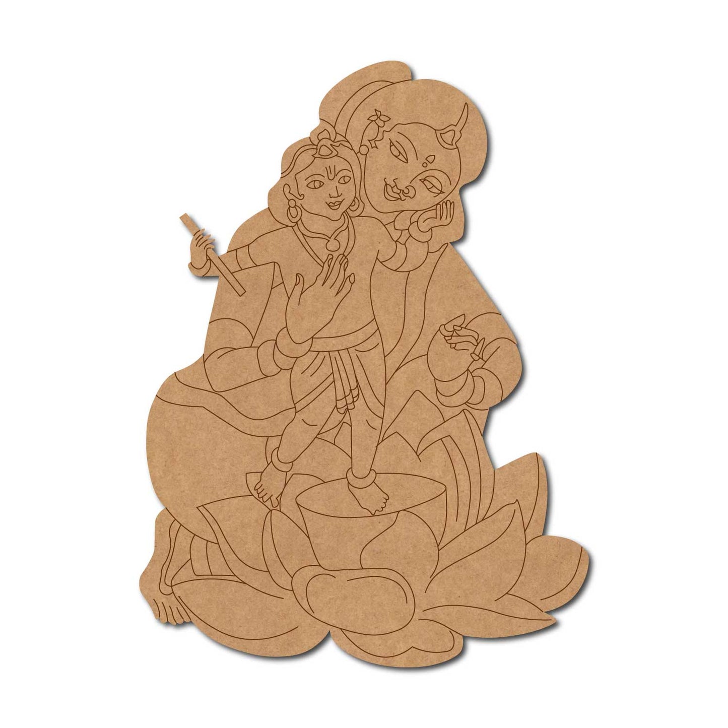 Bal Krishna Yashoda Pre Marked MDF Design 1