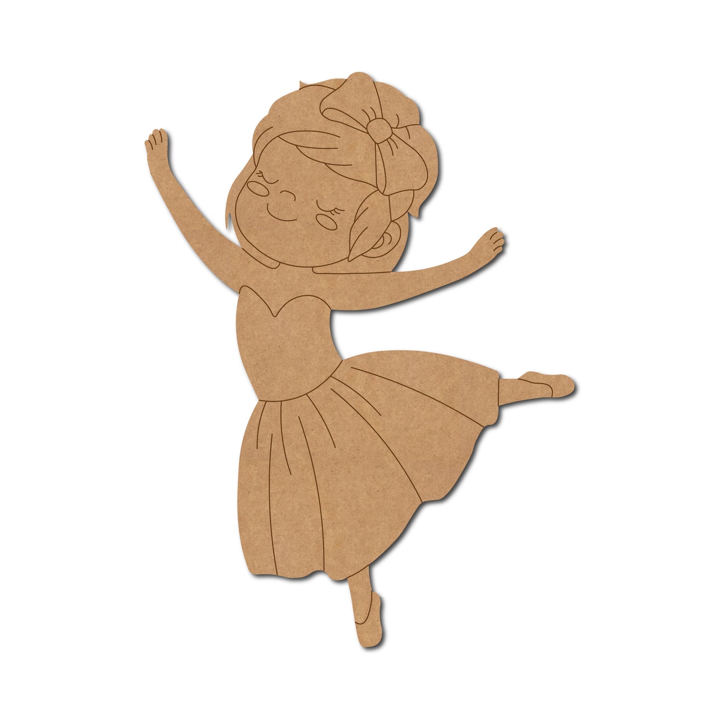 Ballet Dancer Girl Pre Marked MDF Design 2