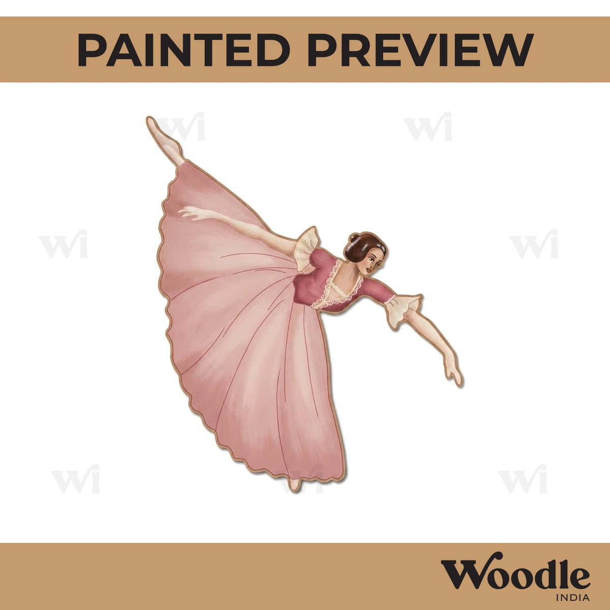 Ballet Dancer Girl Pre Marked MDF Design 3