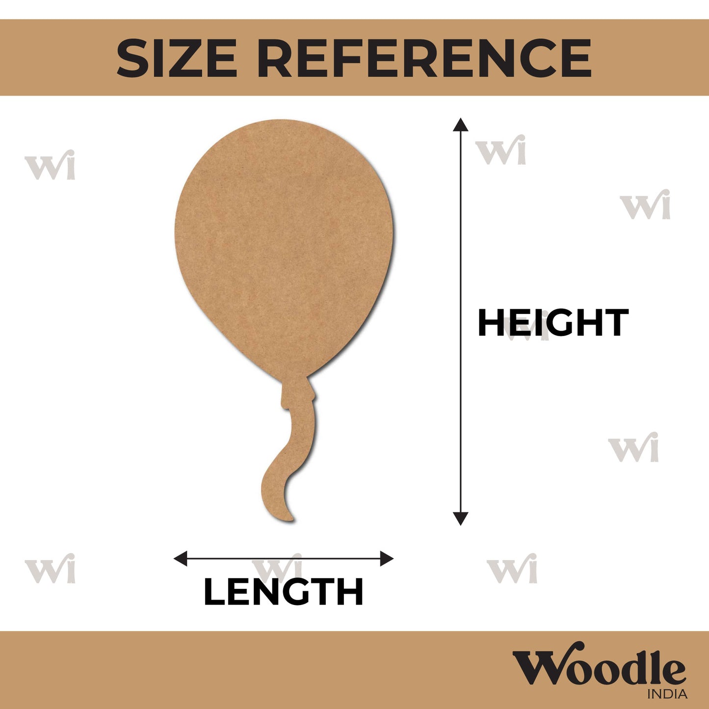 Balloon Cutout MDF Design 1