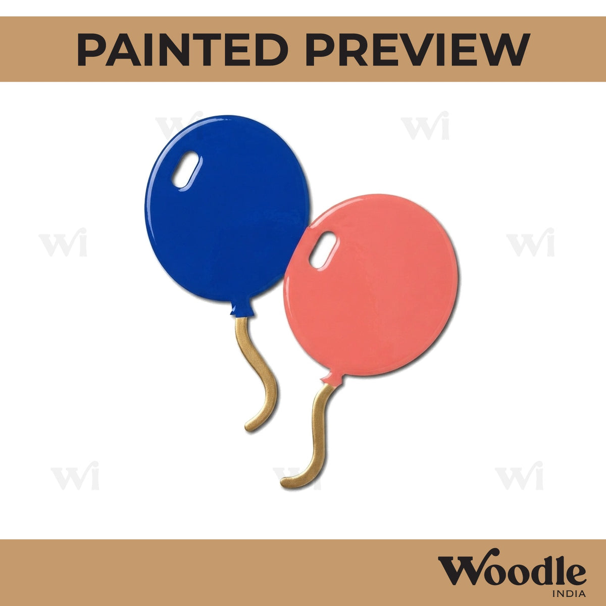 Balloons Cutout MDF Design 2