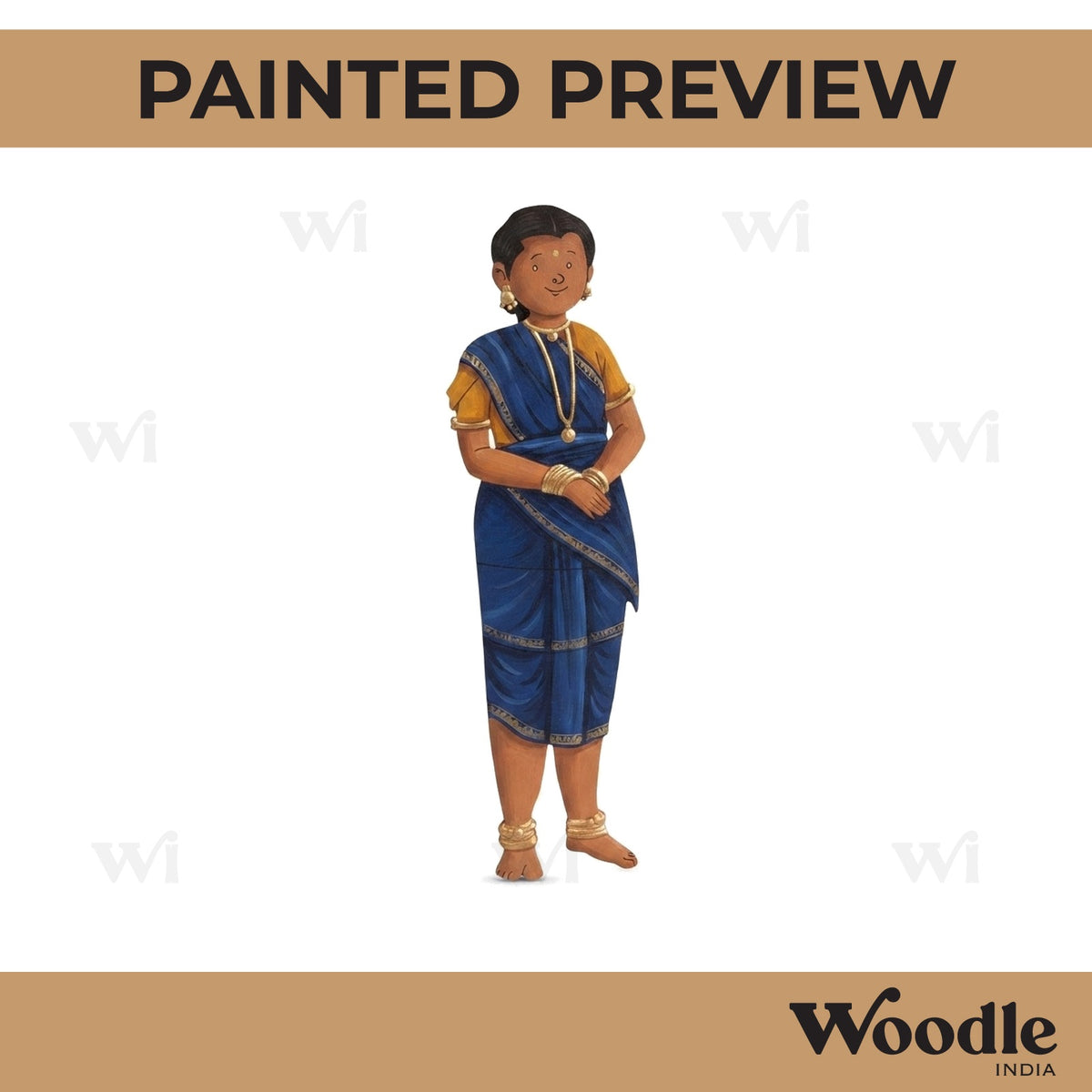 Bangalore Traditional Woman Pre Marked MDF Design 1