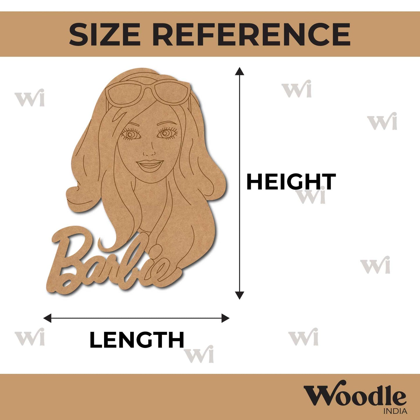 Barbie Doll Pre Marked MDF Design 2