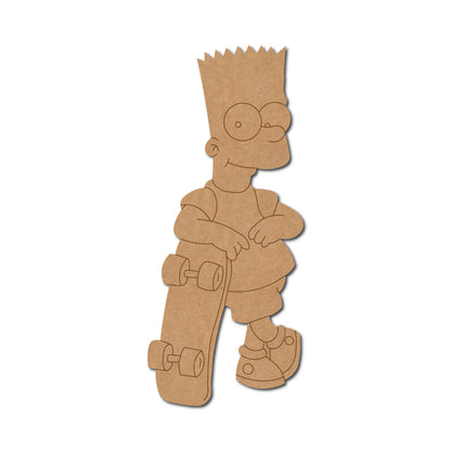 Bart The Simpsons Cartoon Pre Marked MDF Design 1