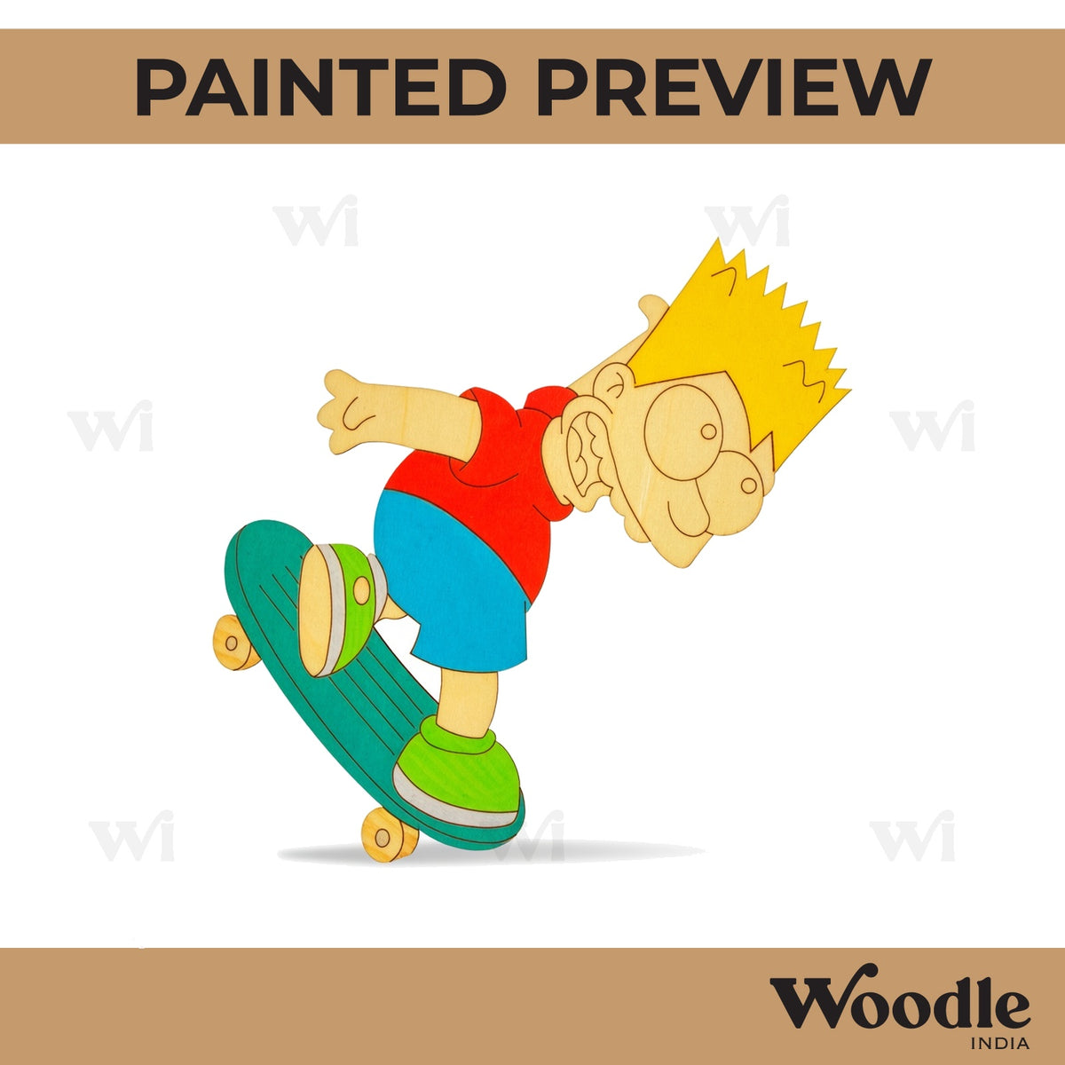 Bart The Simpsons Cartoon Pre Marked MDF Design 2