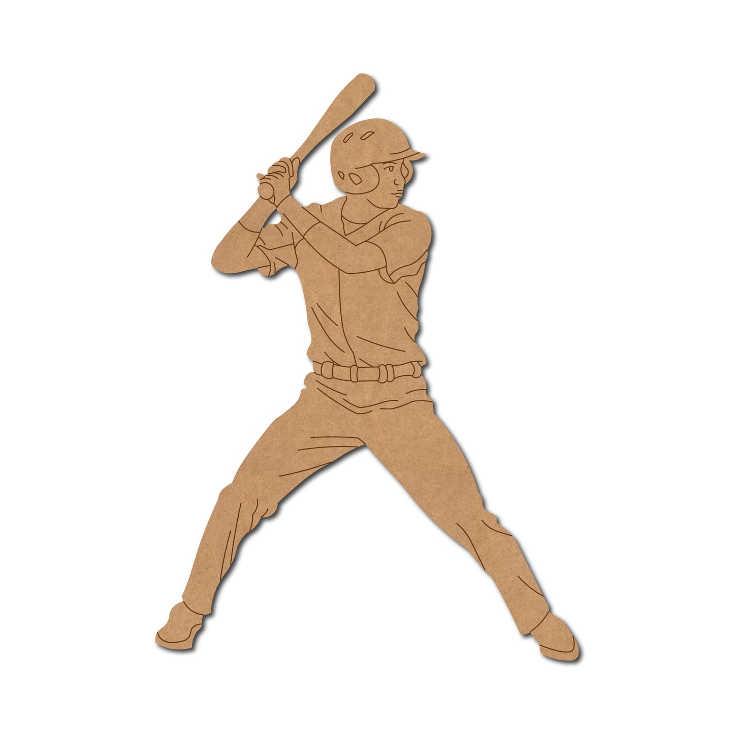 Baseball Player Pre Marked MDF Design 2