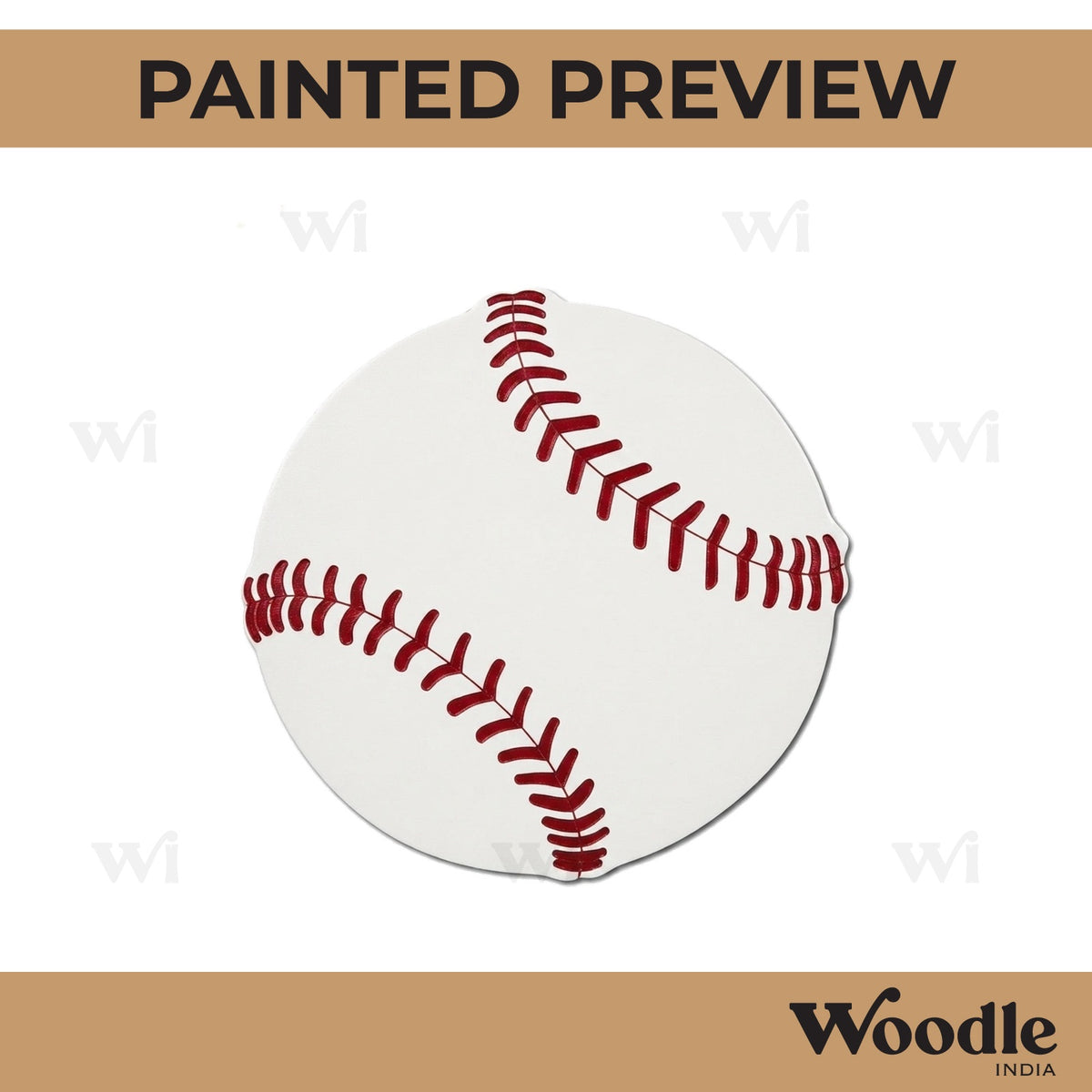 Baseball Pre Marked MDF Design 1