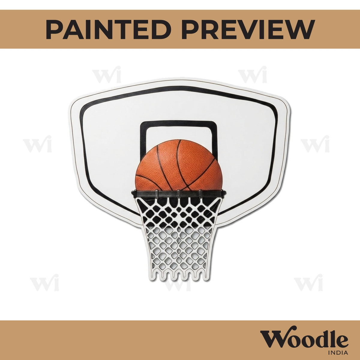 Basketball Hoop Pre Marked MDF Design 1