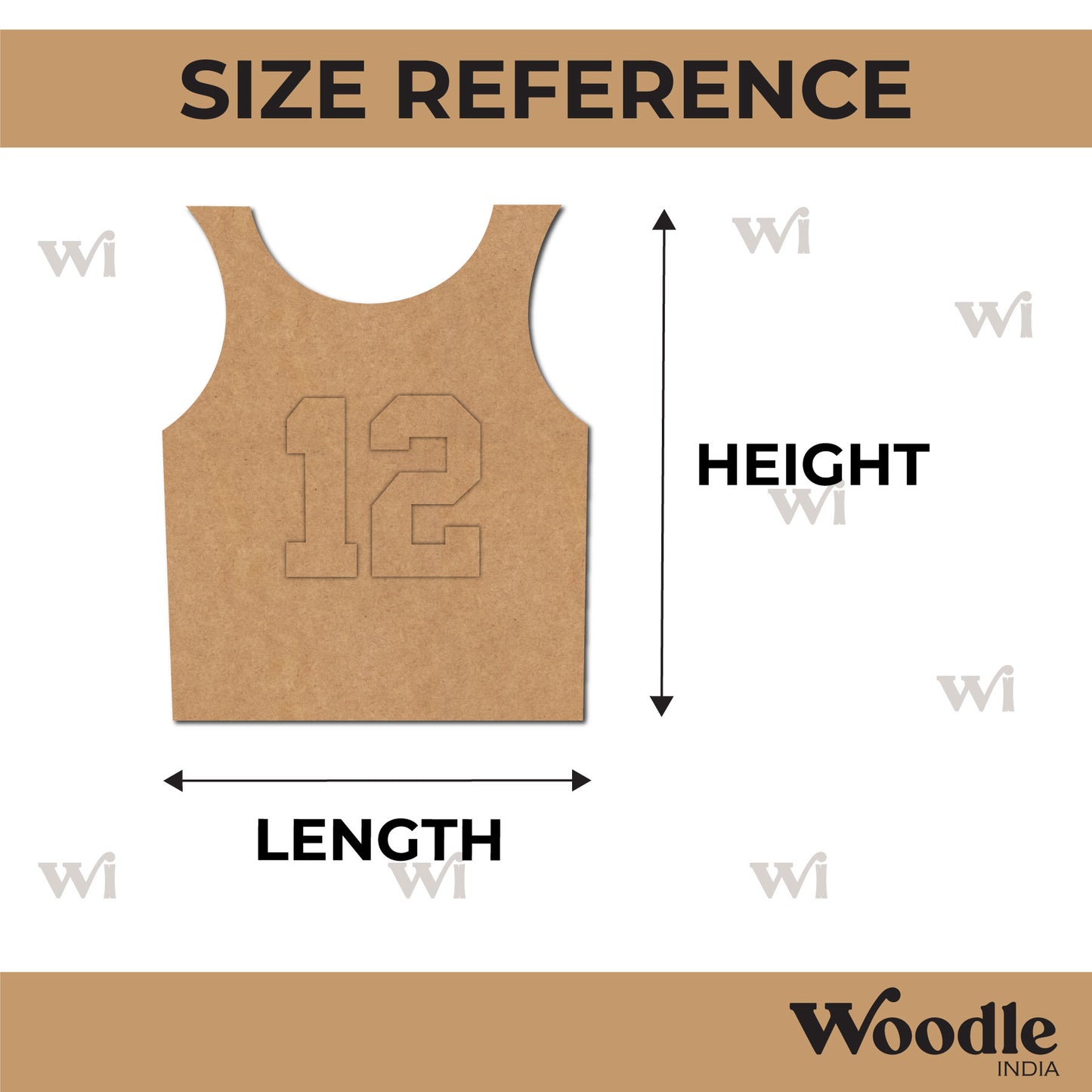 Basketball Jersey Cutout MDF Design 1