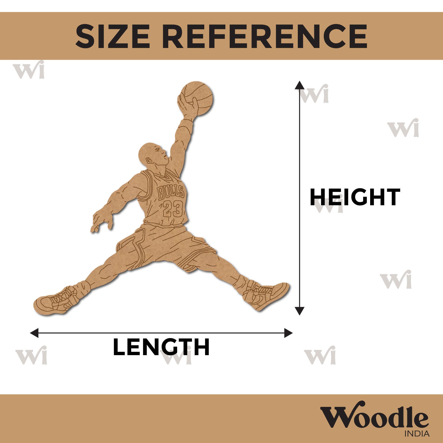 Basketball Player Pre Marked MDF Cutout – Woodle India
