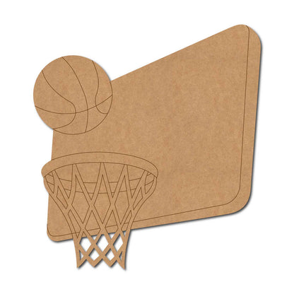 Basketball Ring Backboard Pre Marked MDF Design 1