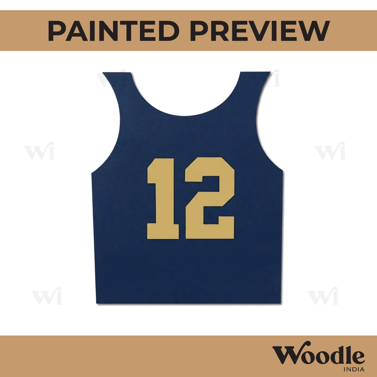 Basketball Jersey Cutout MDF Design 1