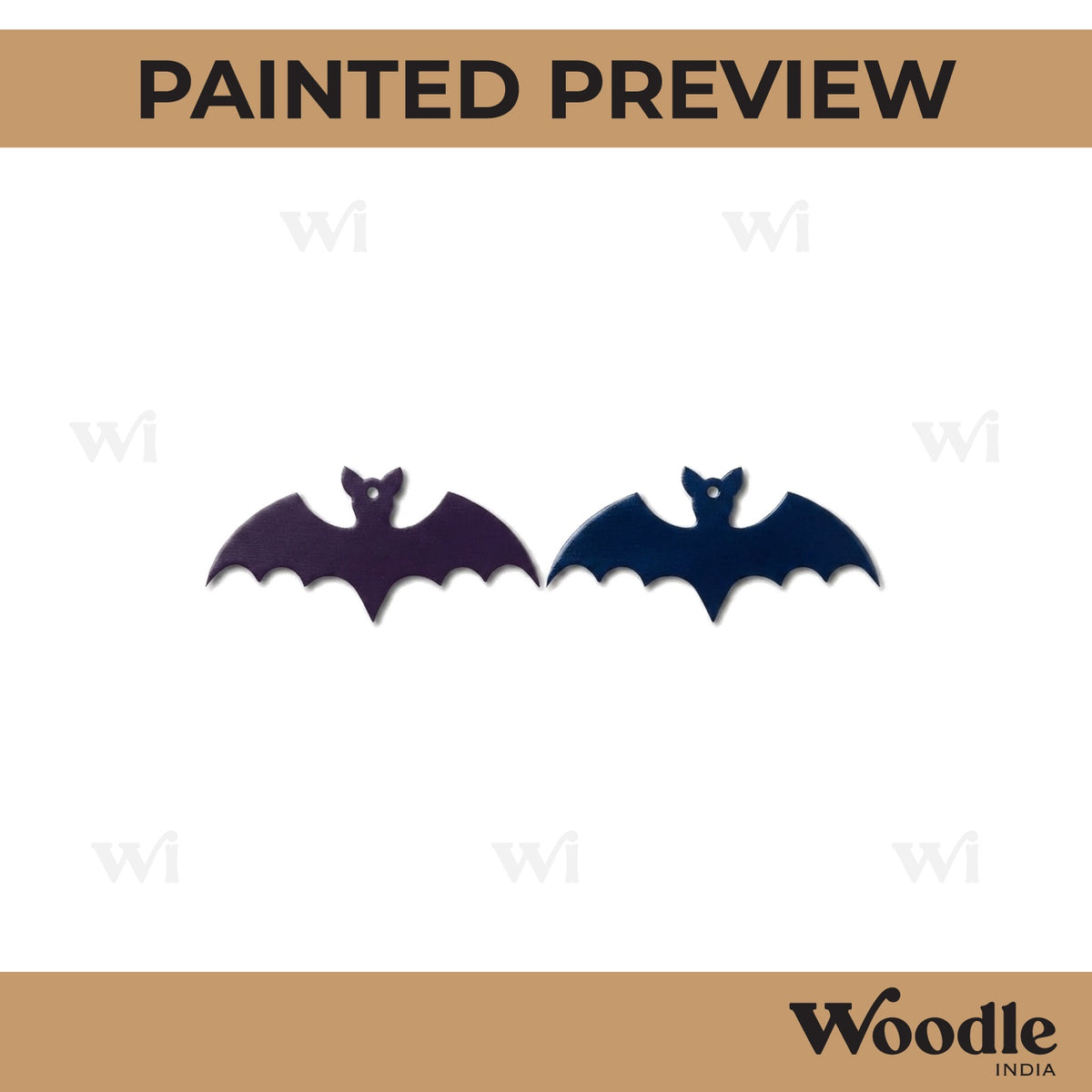Bat Earrings MDF Design 1