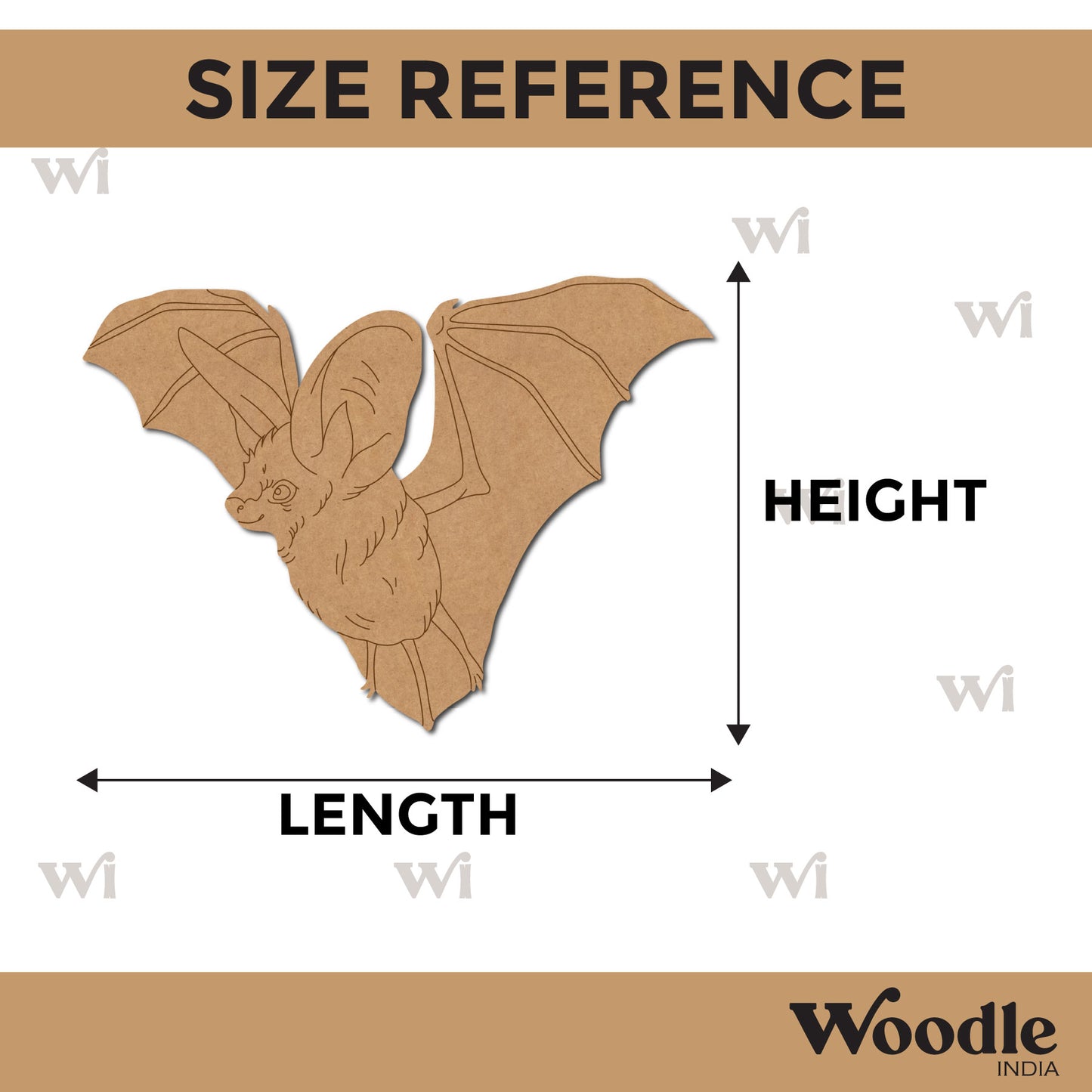 Bat Pre Marked MDF Design 3