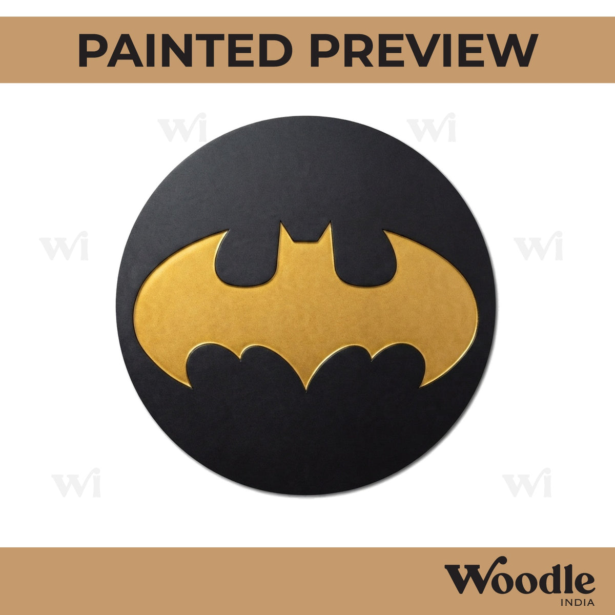 Batman DC Pre Marked Round MDF Design 2