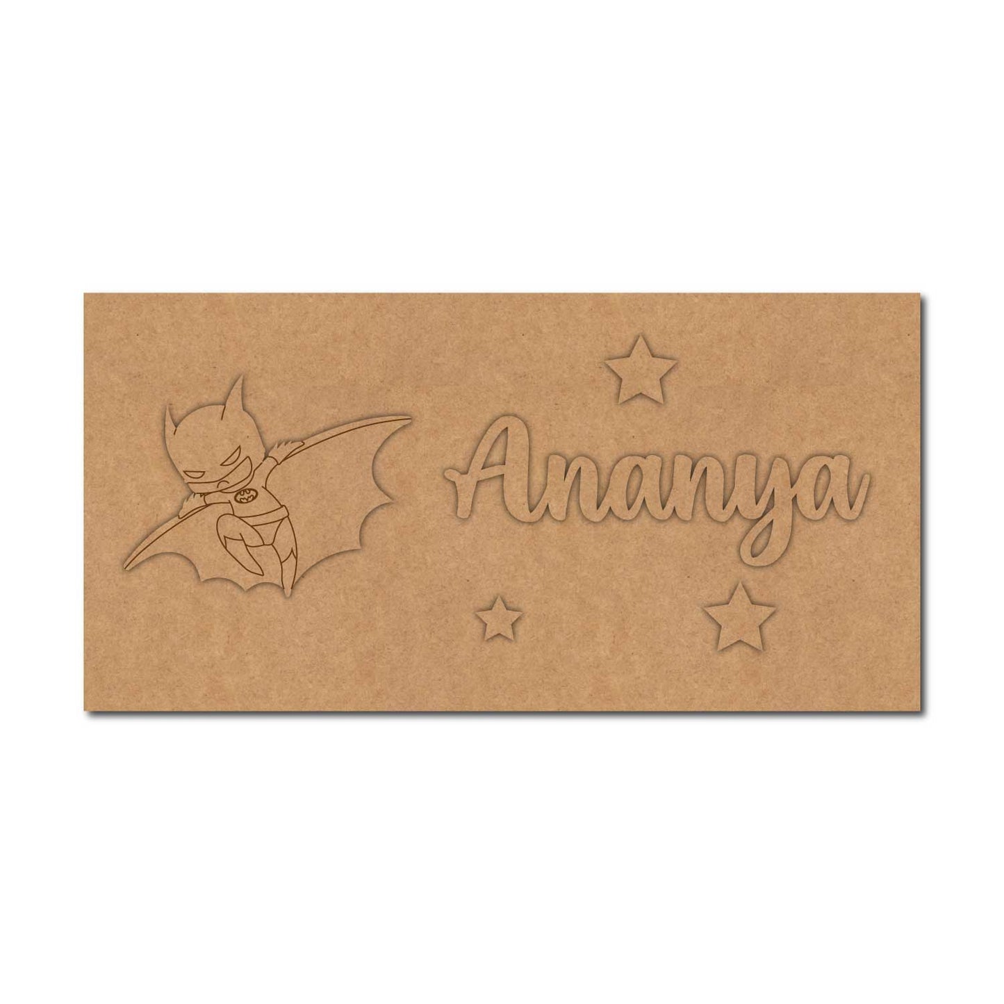 Batman Kids Nameplate MDF Design 1
