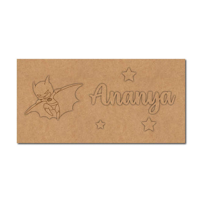 Batman Kids Nameplate MDF Design 1