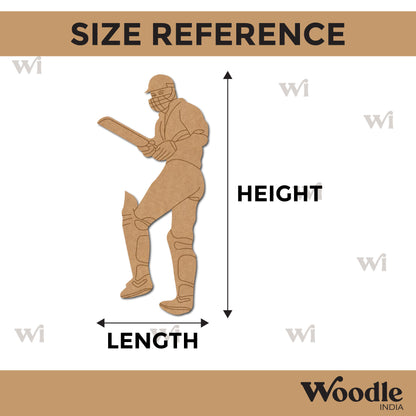 Batsman Cricket Pre Marked MDF Design 1