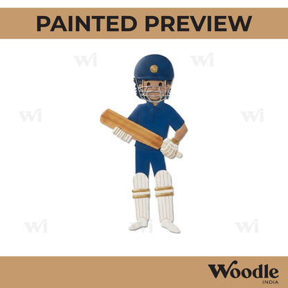 Batsman Cricket Pre Marked MDF Design 2