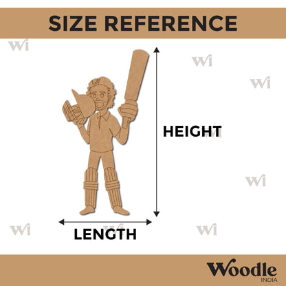 Batsman Cricket Pre Marked MDF Design 3