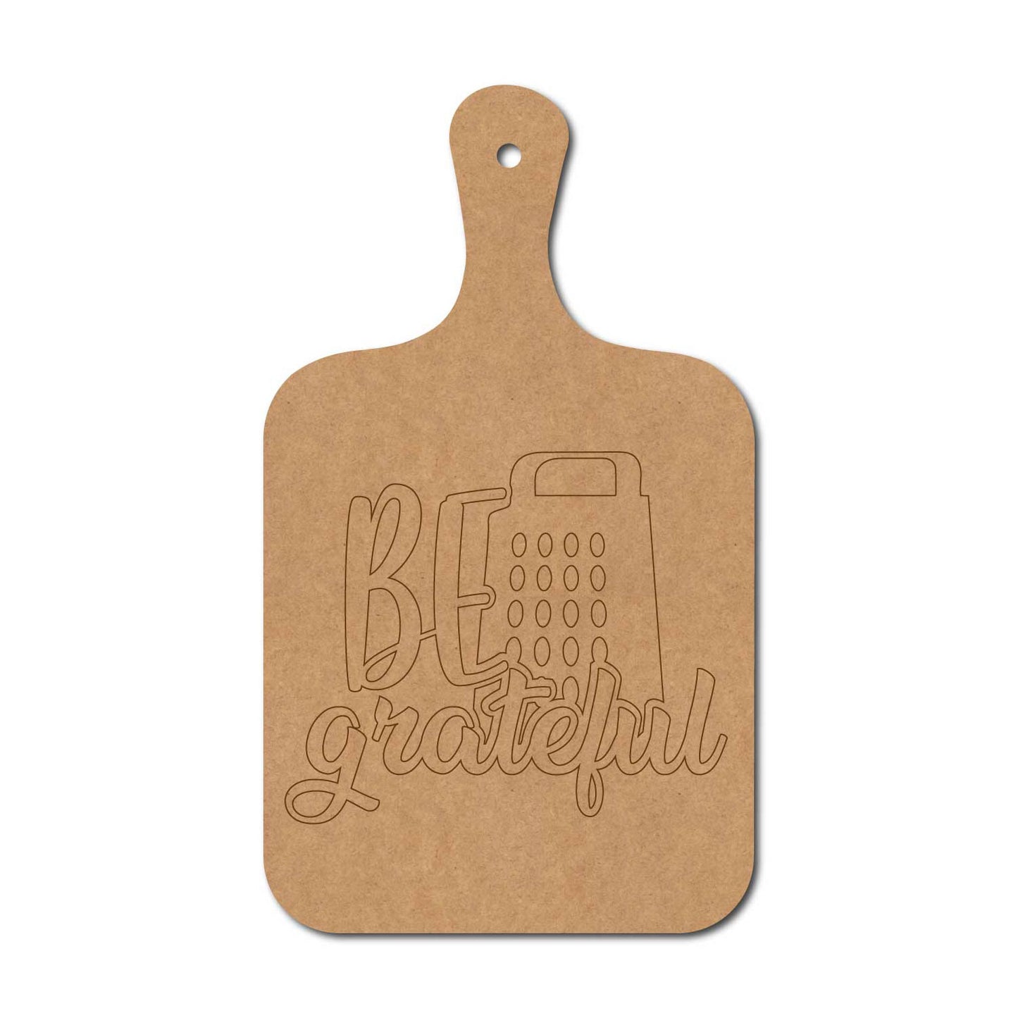 Be Grateful Pre Marked Chopping Board MDF Design 1