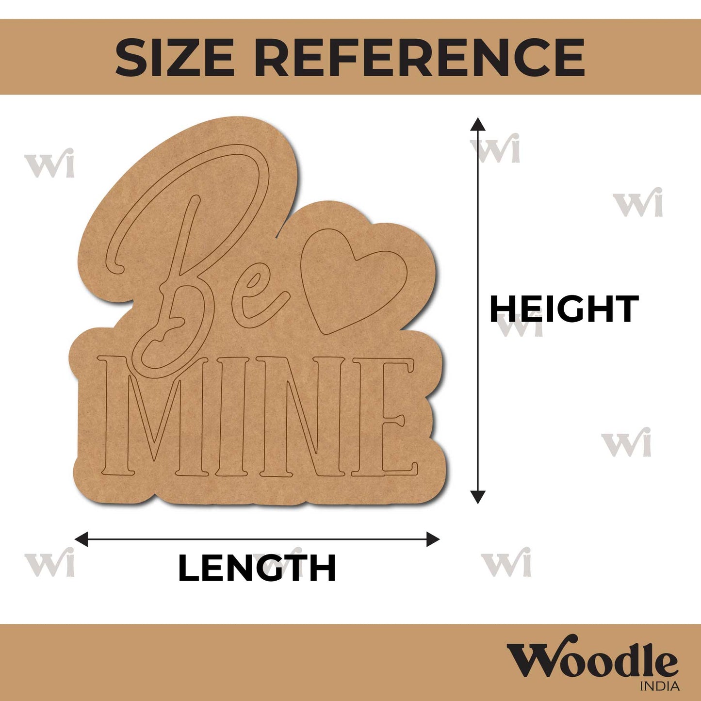 Be Mine Quote Pre Marked MDF Design 1