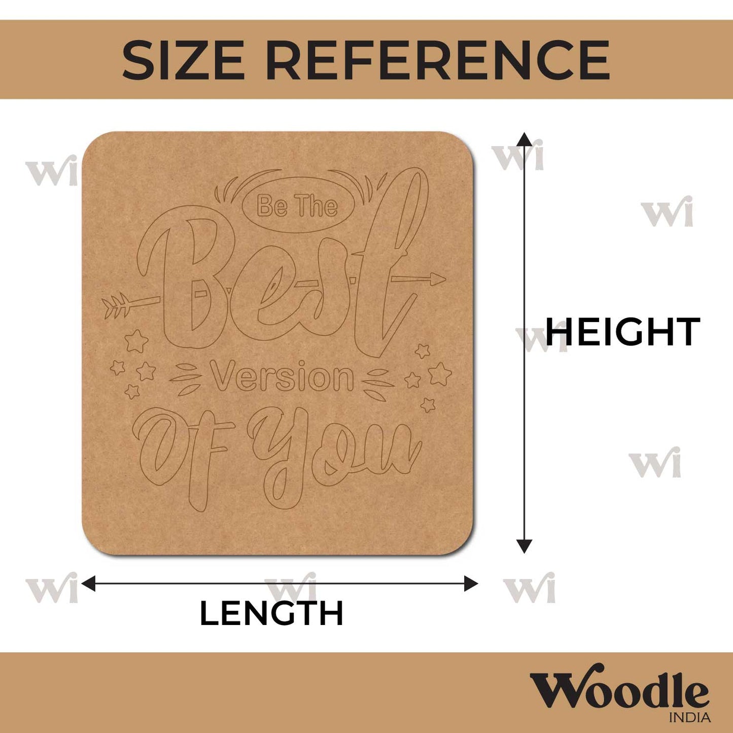Be The Best Version Of You Pre Marked Base MDF Design 1