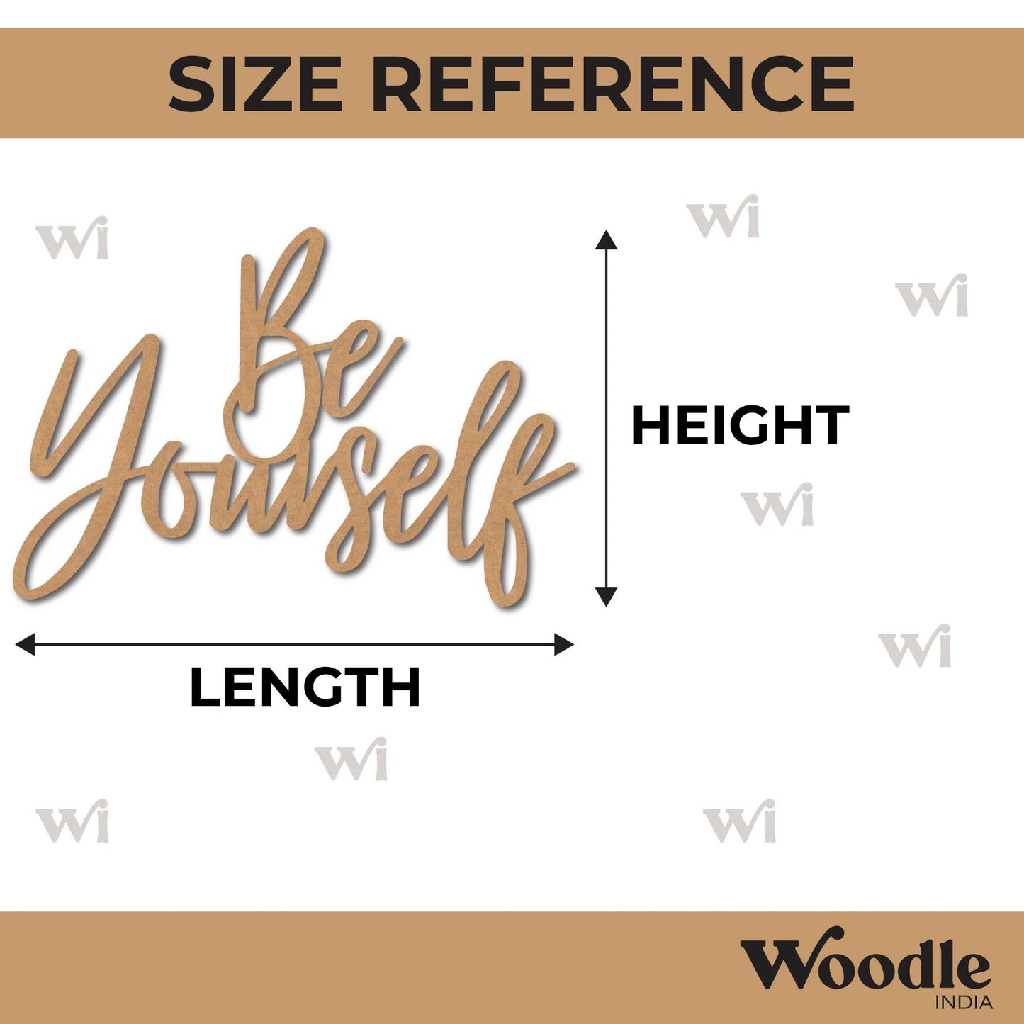 Be Yourself Cutout MDF Design 1