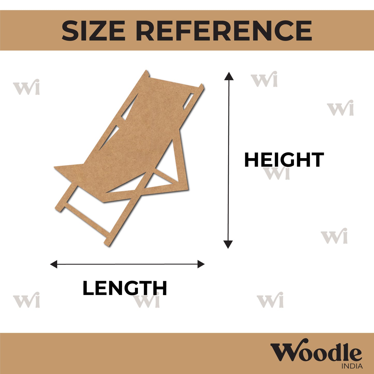 Beach Chair Cutout MDF Design 2